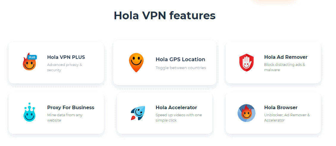 hola vpn features