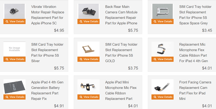 replacement parts mac