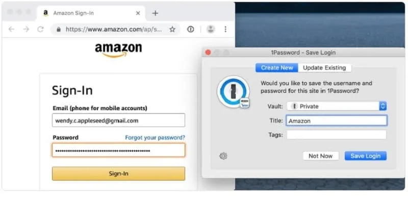 1password password capture