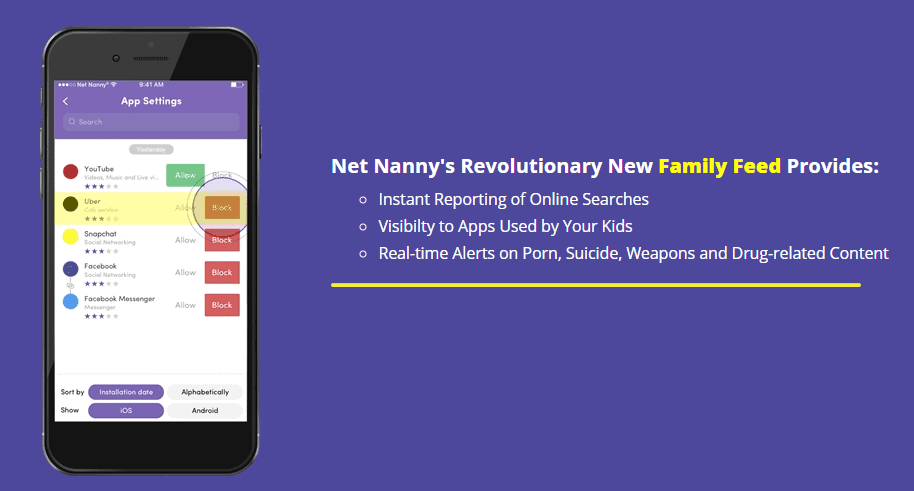 netnanny features
