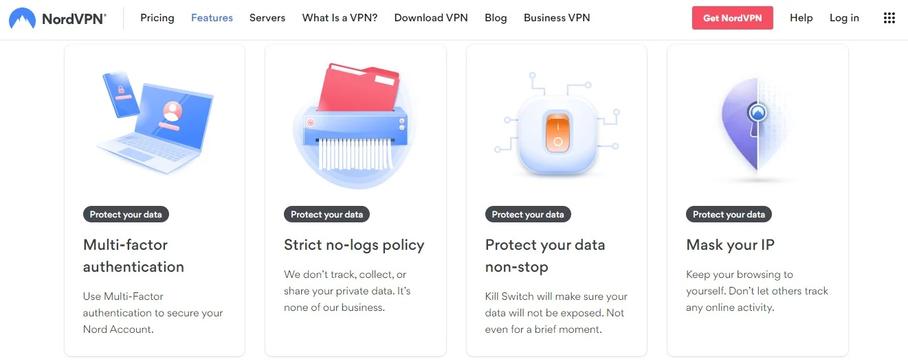 Data using NordVPN