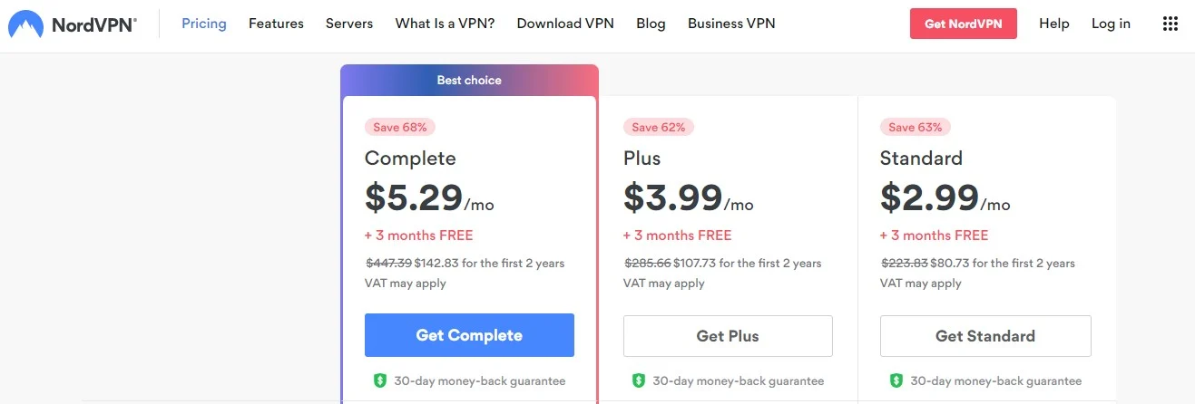 NordVPN Pricing